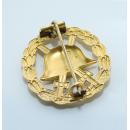 WW1 Wound Badge in Gold（ Hollow Stamped Version）