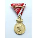 Bronze Military Merit Medal on the War Ribbon with Swords, Franz Joseph I（Austria-Hungary)