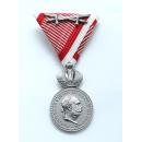 Silver Military Merit Medal on the War Ribbon with Swords, Franz Joseph I（Austria-Hungary)