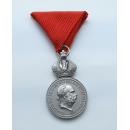 Silver Military Merit Medal on the Red Ribbon, Franz Joseph I（Austria-Hungary)